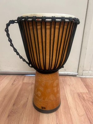 Terre Djembe Standard Handmade Mahogany, 24'' tall 12'' head REPAIRED 20% OFF