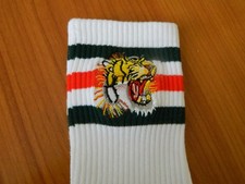 NWOT Men's GUCCI Little Williams White Crew Striped Tiger Medium Socks
