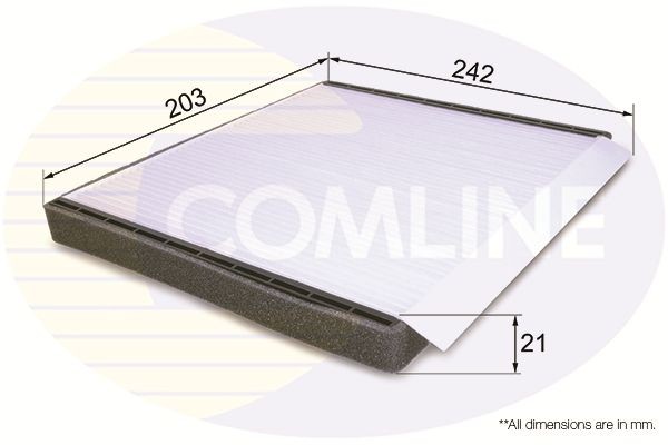 Cabin Air Filter Fits Hyundai Accent Bayon Elantra i20 i30 Kia COMLINE EKF203