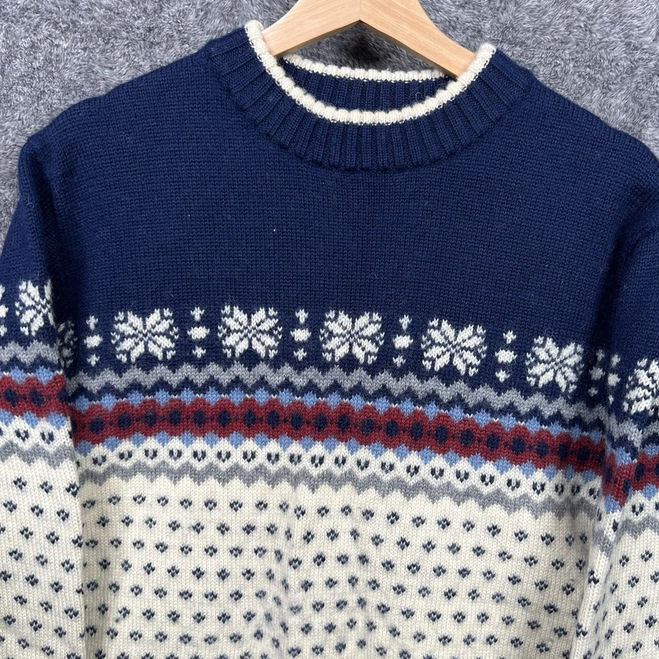 Suéter de lana Lands End de colección Nordic Fair Isle suéter de esquí para adultos grande Foto 2 de 4