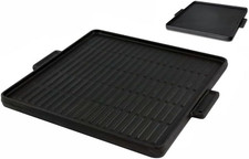 Piastra Di Cottura, Ghisa Smaltata, Double Face, Cm 30X30