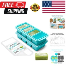 Durable Silicone Ice Cube Tray with Lid – 8 Compartments for Meal Prep & Baking
