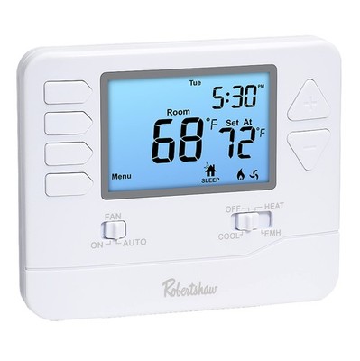Robertshaw RS8210 Pro Series Non-Programmable Thermostat, Multi-Stage, White 