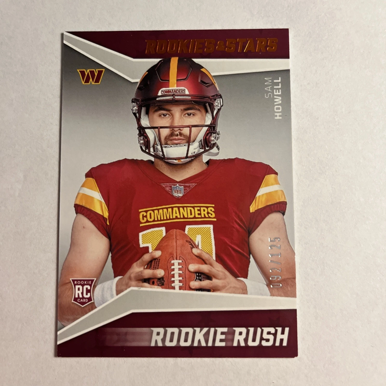 Sam Howell trading card