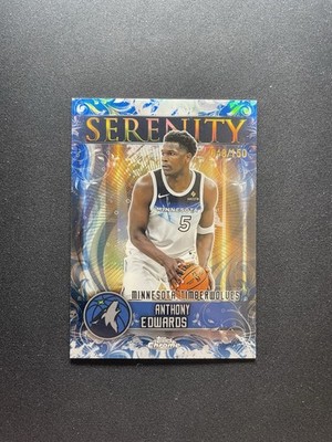 2025-26 Topps Chrome Anthony Edwards Serenity Blue Refractor /150 SY-4 Wolves
