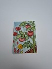 Original ACEO Watercolor Series Vegetable Garden Ladybug PaletteandPage Bugs — photo 7