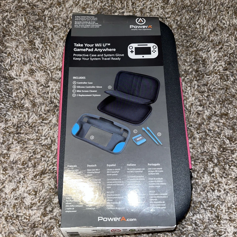 Estuche de transporte de almacenamiento Wii-U PowerA Gaming Essentials + funda de silicona 2 lápices Foto 2 de 3