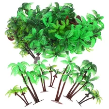 Coconut Palm Tree Model: 31Pcs Artificial Plant for Railway Building Diorama
