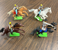 Lot of 4 Britains LTD Deetail Toy Soldiers Civil War Calvary Horses