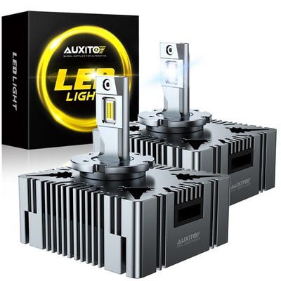 2PCS AUXITO D5S Combo Custom HID to LED Headlight Bulbs High Low Replace