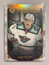 2019-20 Ultimate Coll. Ult. Introductions Onyx Black #UI-32 Nico Sturm RC 15/25