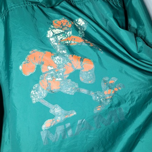 Vintage Collegiate Lizenzprodukt Miami Hurricanes Regenjacke Windbreaker XL - Bild 6 von 7