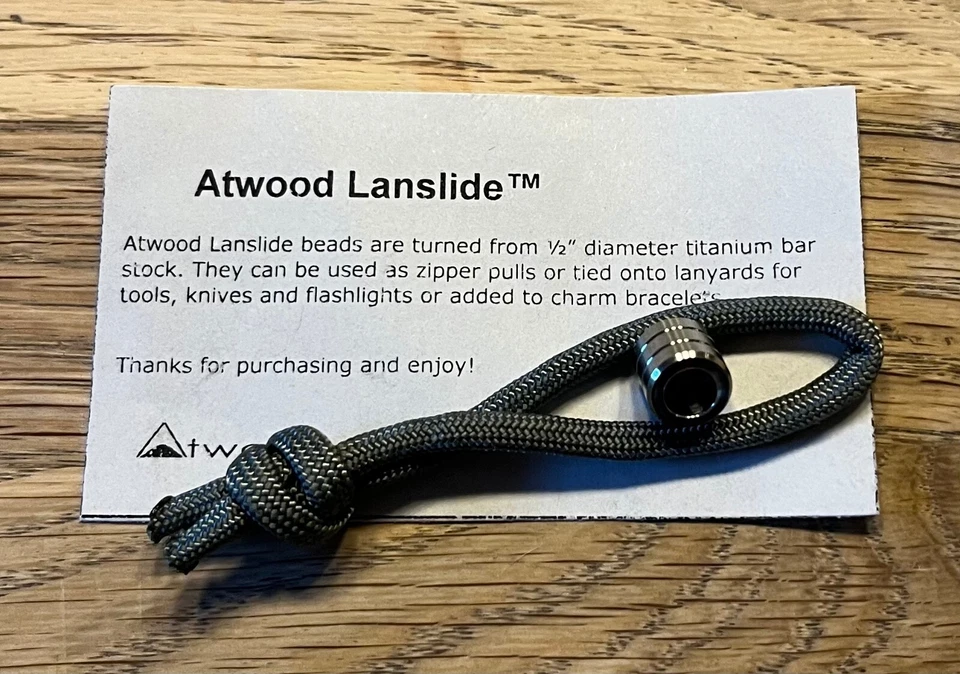 Peter Atwood Mini Racing Stripe Lanslide Titanium Bead 2010 Vintage Discontinued - Image 4 of 4