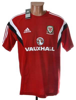 BNWT WALES NATIONAL TEAM 2013 2014 TRAINING FOOTBALL SHIRT ADIDAS SIZE M ADULT