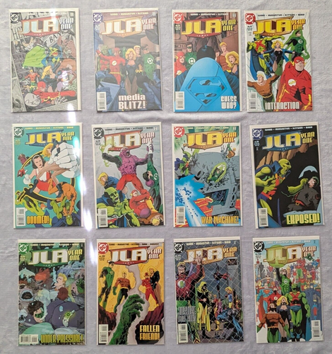 JLA: Year One #1-12 Complete Series Set Lot Run DC 1998 Mark Waid Barry Kitson