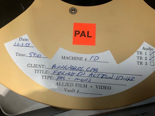 Old RARE Film French In Action 3M 480 Master Broadcast Video Tape 1" 1988 - Photo 3/3