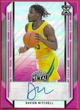 2022 Leaf Metal Basketball DAVION MITCHELL Pink XRC Rookie Autograph 8/25