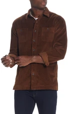 Weatherproof Vintage Men's Wide Wale Corduroy Unlined Shirt Jacket - Caramel S