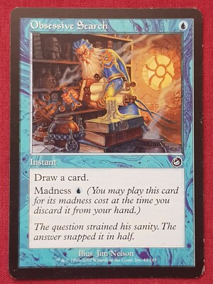 Magic The Gathering TORMENT OBSESSIVE SEARCH blue card MTG | eBay Australia Magic The Gathering TORMENT OBSESSIVE SEARCH blue card MTG | eBay Australia