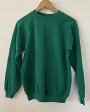 Vintage 80s Hanes Blank Sweatshirt SZ S/M Raglan Pullover USA Made