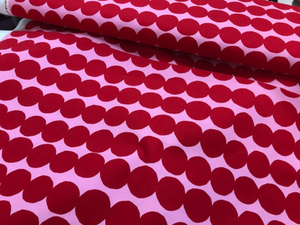 Marimekko Rasymatto Fabric Sold By Half Yard Red And Pink Finland Ebay