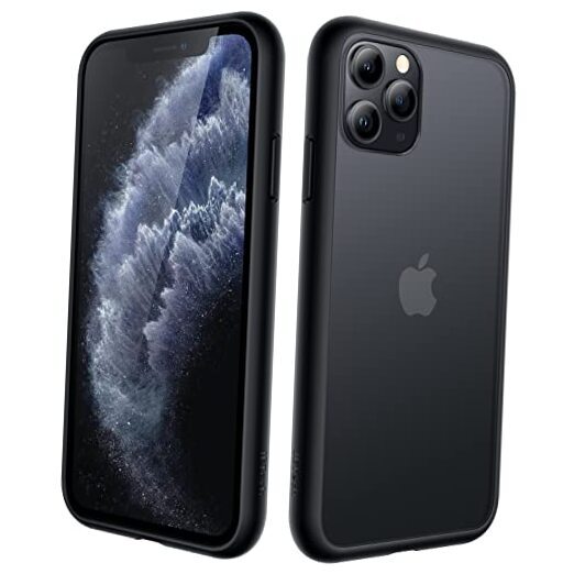Matte Case for iPhone 11 Pro 5.8-Inch, Shockproof Military Grade Drop Black