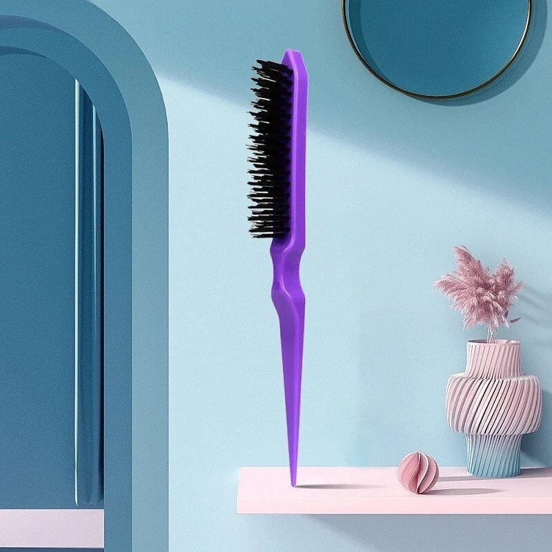 Peine de pelo delgado mullido cepillo de pelo ABS peines de peluquería herramientas de peinado cepillo Foto 3 de 4