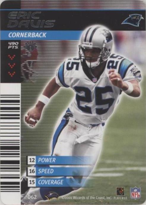 2001-02 NFL Showdown 1st Edition Eric Davis #062 - 1 of 2