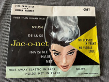 Jac-O-Net Bouffant Invisible retro very thin fine Hair Net grey