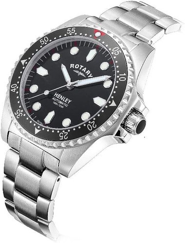 Rotary Henley Men's automatic Watch WR 100 mtr GB05136/04 New + Box RRP £289 - Picture 3 of 10