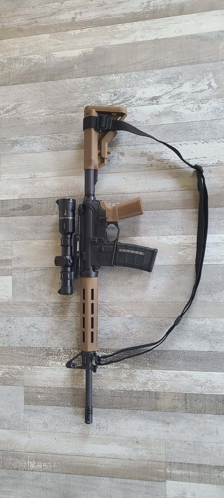 Burris RT6 (16x24mm) LPVO with Brownell's Scope Mount, Flipup Lens