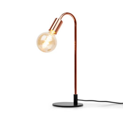 MADE.com Octavia Tischlampe / minimalistische Glühbirne Schreibtisch Arbeitsleuchte - Kupfer