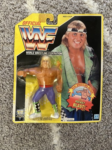 WWF HASBRO Owen Hart Yellow Card MOC Series 7 1993...
