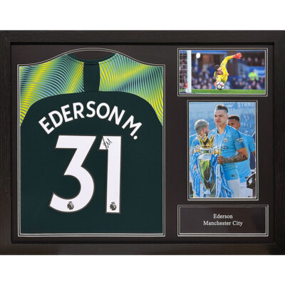 Everton FC Duncan Ferguson Framed Signed Shirt UK