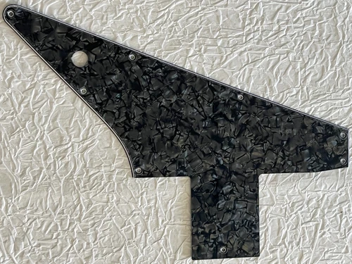 New Great-For Fit Gibson 76 Explorer Re-Issue Style Guitar Pickguard Black Pearl