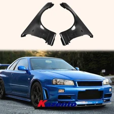 Front Bumper Fender (can fit on GTT) For Nissan Skyline R34 GTR GTT ZT Carbon