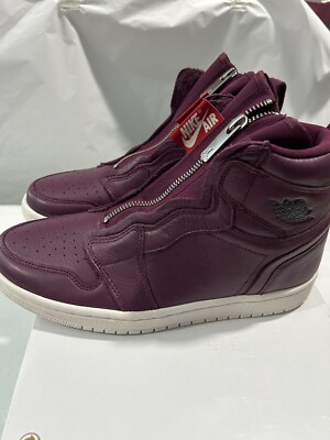 Nike Air Jordan 1 High Zip Women's Sneakers Bordeaux AT0575 600 Sz Nike Air Jordan 1 High Zip Women's Sneakers Bordeaux AT0575 600 Sz