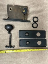 Vintage Sargent & Co.  door knob and plate Set With Key