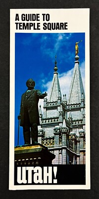 1970s Temple Square Salt Lake City Utah Tourist Guide Vintage Travel Brochure