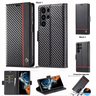 Magnetic Leather Stand Card Wallet Case For Samsung Galaxy S26 S25 S24 S22 S21S8 - Image 1 of 4