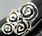 Sterling Silver Scroll Ring, 925 Thailand, Size 6.75