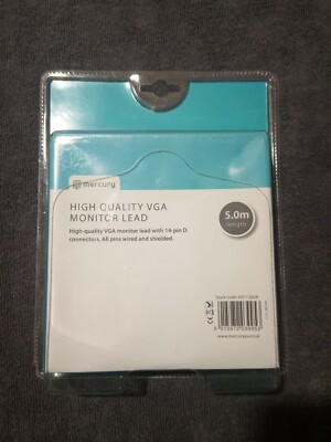 AV Link 507.120 hochwertiges VGA Computer Monitor Display Kabel Leitung 5,0m schwarz
