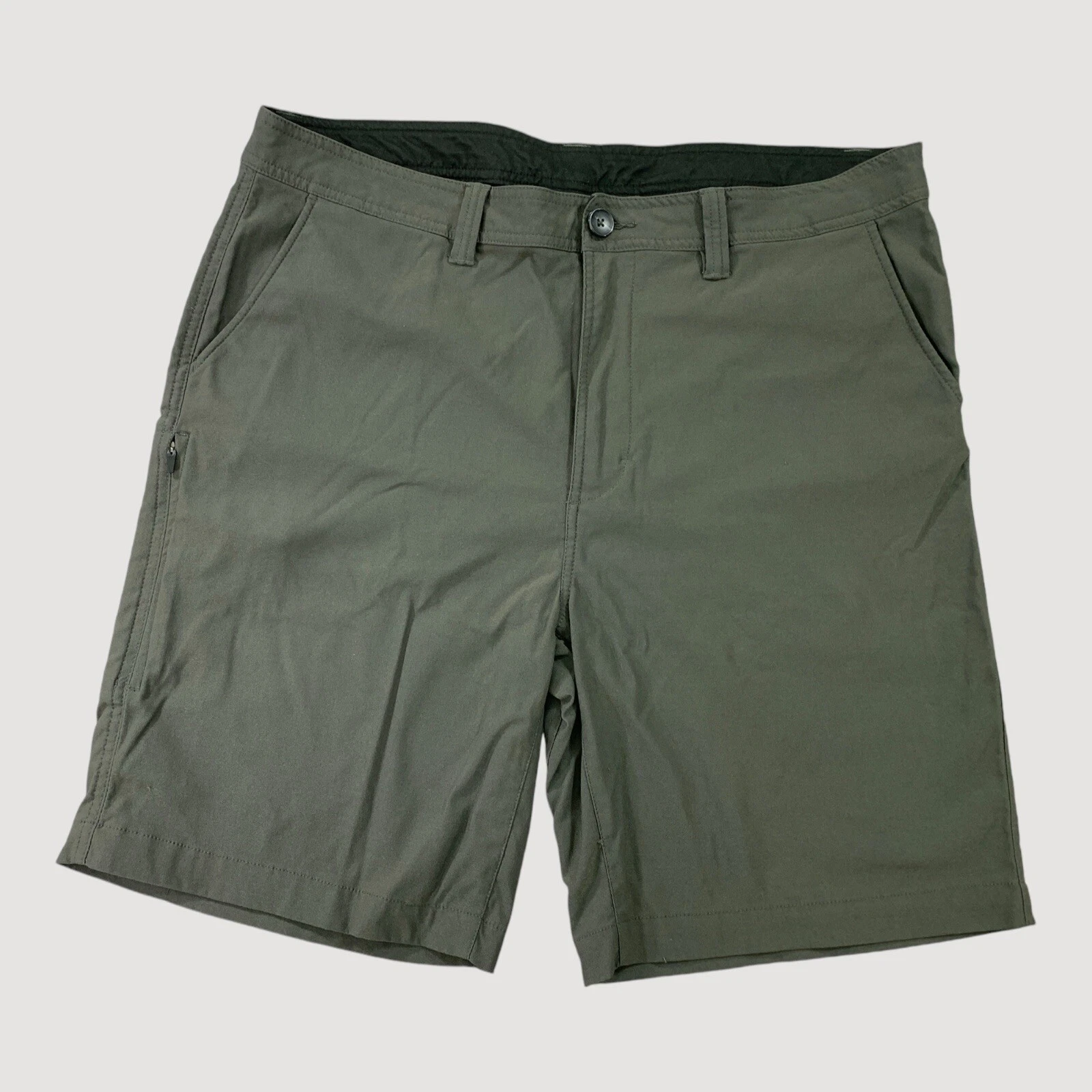 PrAna Alameda Short Mens 38 Gray 9" Inseam Nylon Stretch Blend Hiking Outdoor