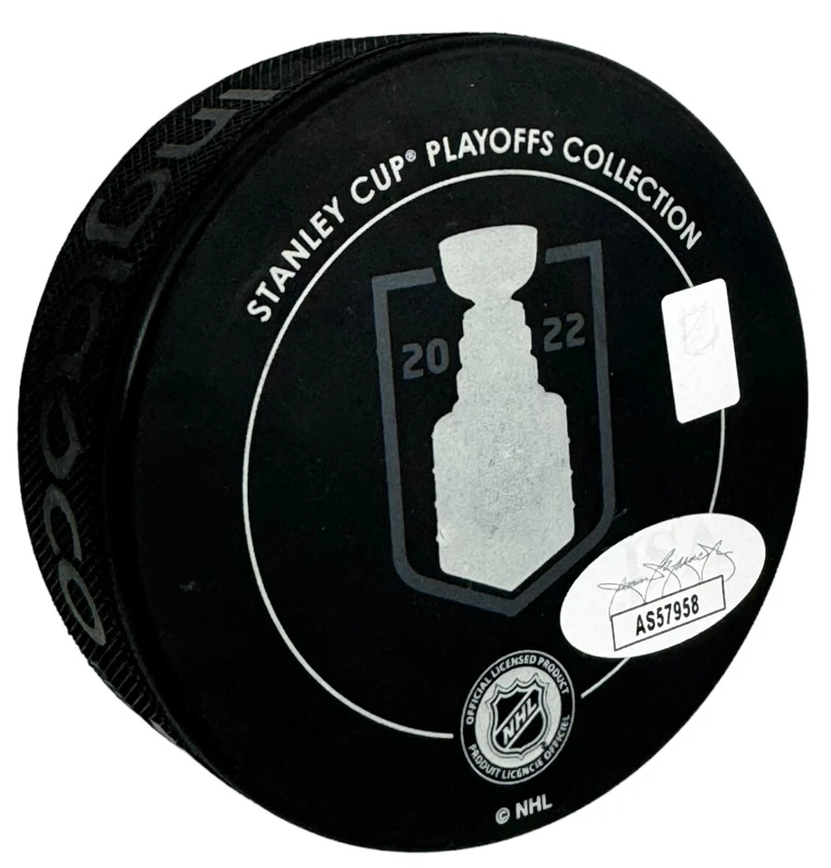 JACK JOHNSON COLORADO AVALANCHA DISCO FIRMADO 2022 SC CHAMPS CERTIFICADO DE AUTENTICIDAD JSA Foto 2 de 2