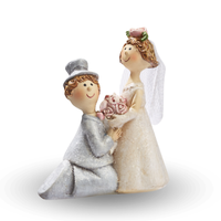 Hochzeit Dekofigur Brautpaar In Creme Silber Hochzeitsfiguren Silberhochzeit