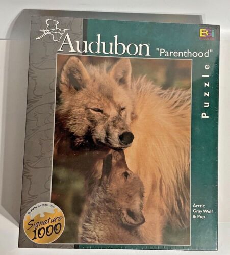 NEW Audubon Parenthood Arctic Gray Wolf and Pup Puzzle 1026 Pieces Nature Wildli