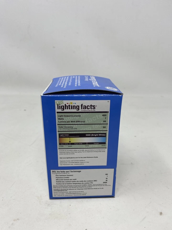 Set Of 3 General Electric GE LED Energy Smart Dimmable 7 Watt Narrow Flood Bulbs - Image 4 of 4