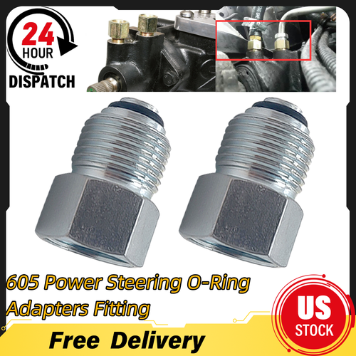 For GM Power Steering Adapter Fitting Inverted Flare Steering Box O-Ring 2PCS