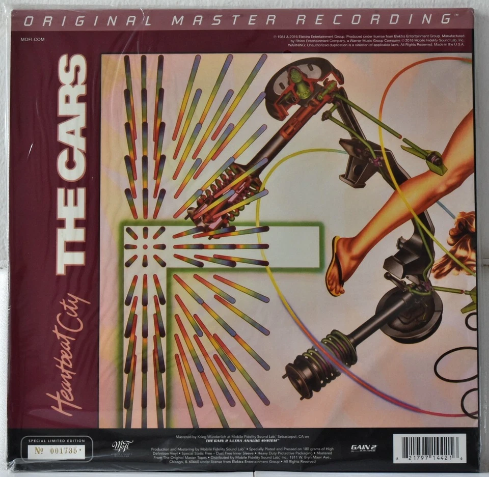 AUDIOPHILE MOBILE FIDELITY MFSL 442 THE CARS "Heartbeat City" 180g No. #1735 SS Foto 2 de 2