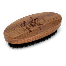 Boar Bristle Hair Beard Brush for Men, Small Soft Black Walnut Wood Beard Brush,